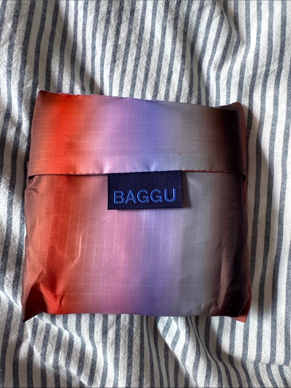 NWOT - BAGGU Gradient Stripe Poppy and Lilac Standard Tote